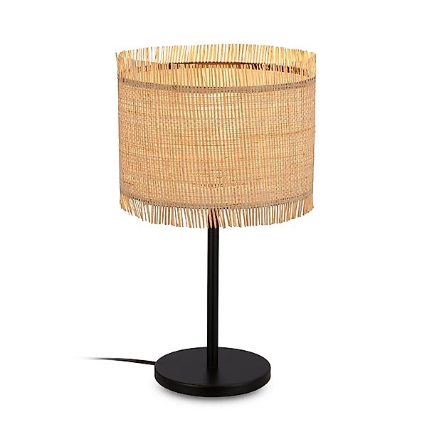 Briloner Tischleuchte Swing Nature Strohschirm E27 Fassung Natur günstig online kaufen