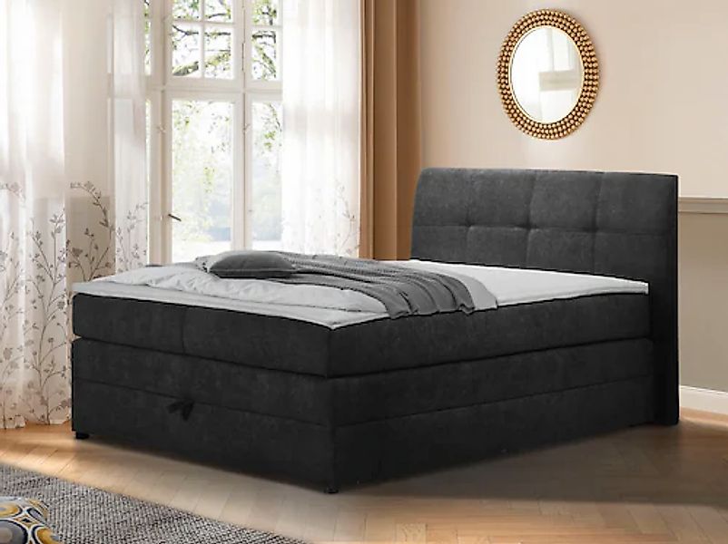 Home affaire Boxspringbett "Finja" besonders komfortable Liegehöhe, mit pra günstig online kaufen