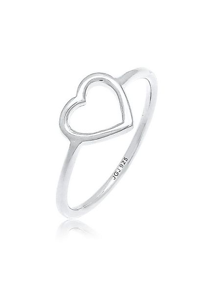 Elli Fingerring Herz Liebe Romantik Zart Filigran 925 Silber, Herz günstig online kaufen