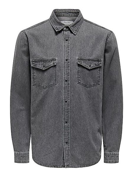 ONLY & SONS Langarmhemd - Jeanshemd günstig online kaufen