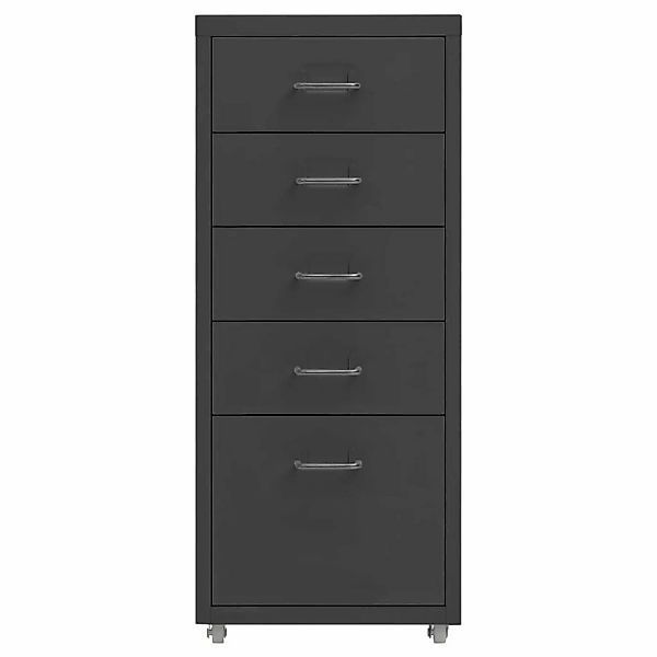 vidaXL Aktenschrank Aktenschrank mit Rollen Anthrazit 28x41x69 cm Metall günstig online kaufen