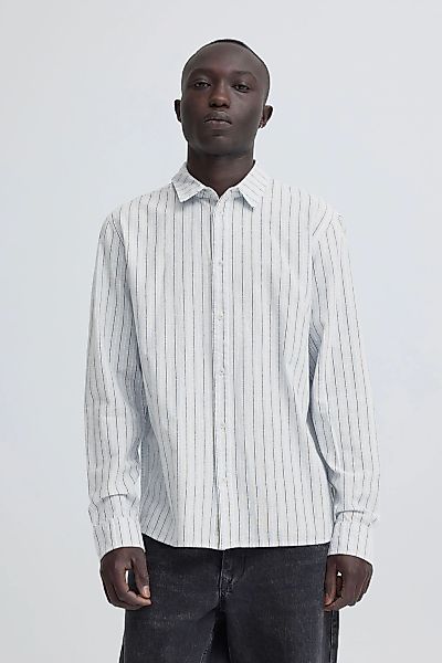 Blend Leinenhemd "BHAban Linen Mix Striped" Gestreiftes Hemd mit 2-Knopf-Ma günstig online kaufen