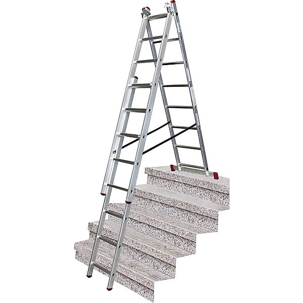 Krause Corda Vielzweck-Leiter 3 x 8 Sprossen Treppenversion günstig online kaufen