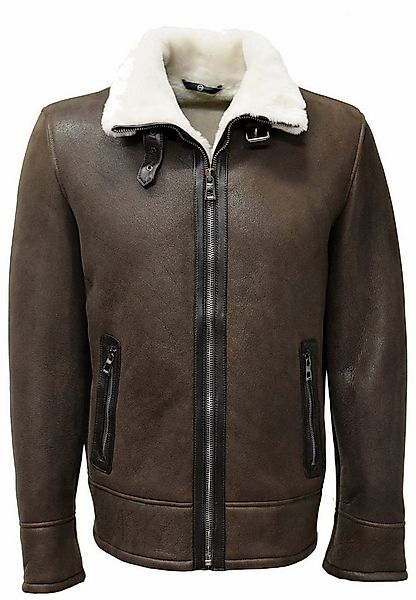 Zimmert Leather Lederjacke Kylian Lamfelljacke Bomber Braun leicht weich na günstig online kaufen