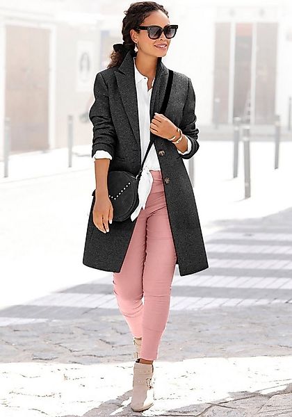 LASCANA Kurzmantel im klassischen Design, Damenmantel, Blazermantel, casual günstig online kaufen