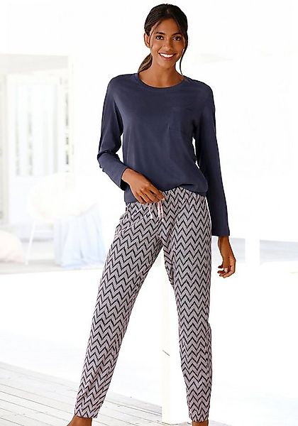 Vivance Dreams Pyjama 2-teilig, 2 mit gemusterter Schlafhose günstig online kaufen