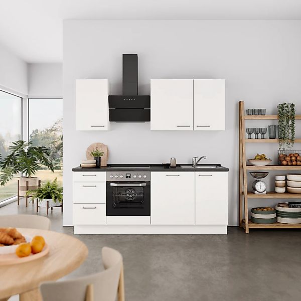 nobilia® Küchenzeile »"Laser II", Ausrichtung wählbar, Breite 210 cm« vormo günstig online kaufen