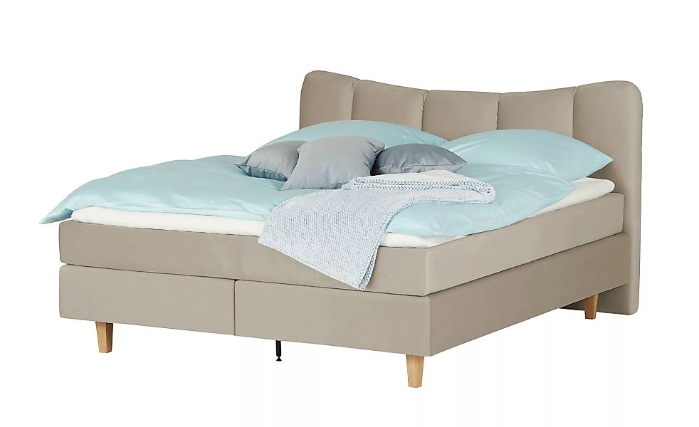 SKAGEN BEDS Boxspringbett  Dalur - beige - 200 cm - 110 cm - Betten > Boxsp günstig online kaufen