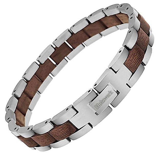 Holzwerk Edelstahlarmband Designer Holz Armband, Armkette Gliederarmband, H günstig online kaufen
