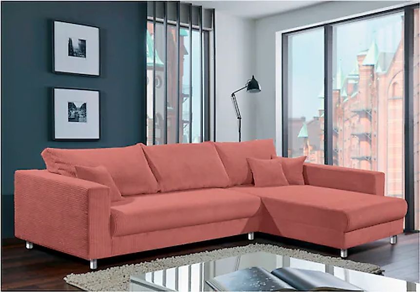 INOSIGN Ecksofa "153", Inkl. Schlaffunktion und großen Strauraum günstig online kaufen
