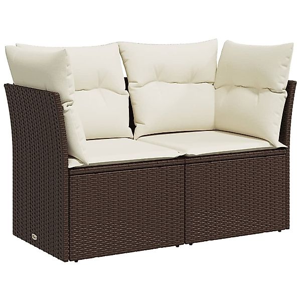 vidaXL Loungesofa Gartensofa mit Kissen 2-Sitzer günstig online kaufen