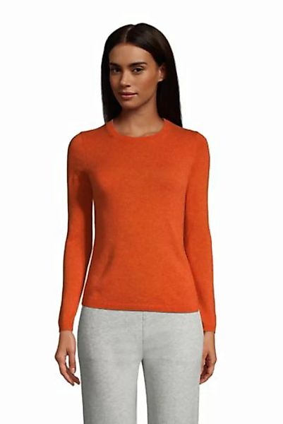 Kaschmir-Pullover mit rundem Ausschnitt, Damen, Größe: M Normal, Orange, by günstig online kaufen