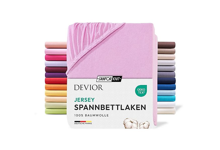 Devior Spannbettlaken 100% Baumwolle für Standardmatratzen, 135 g/m² hochwe günstig online kaufen