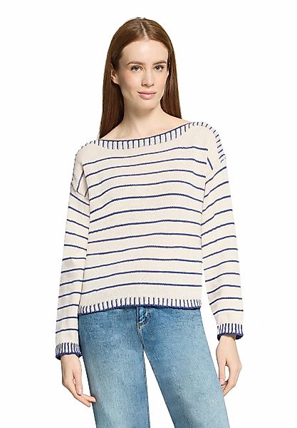 Cartoon Strickpullover "Damen mit U-Boot-Ausschnitt" 1 günstig online kaufen