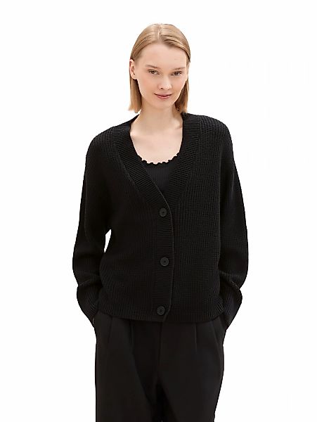 TOM TAILOR Denim Cardigan, mit Strickstruktur und Knopfleiste günstig online kaufen