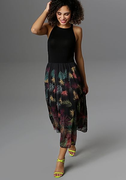 Aniston SELECTED Sommerkleid, mit buntem Blätterdruck günstig online kaufen