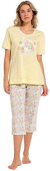 Pastunette Schlafanzug Damen Pyjama mit Capri günstig online kaufen