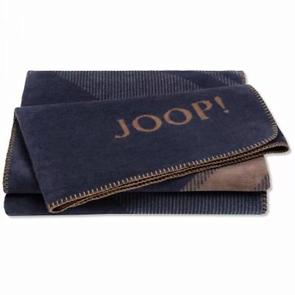 JOOP! Wohndecke Checks Marine-Karamell 150x200 cm Wohndecken blau Gr. 150 x günstig online kaufen