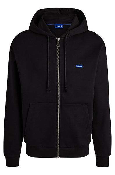 HUGO Blue Kapuzensweatjacke Nadarasi mit Logo-Badge günstig online kaufen