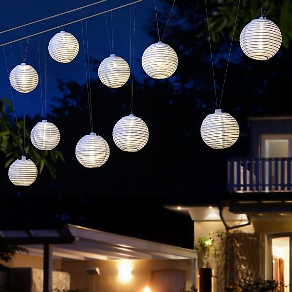 MARELIDA LED-Lichterkette Solar Lampionkette 10 weiße günstig online kaufen