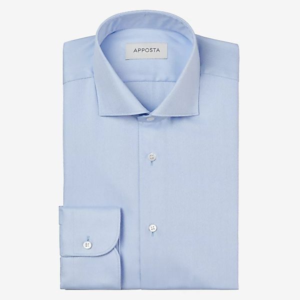 Hemd  einfarbig  hellblau 100% baumwolle fleckenabweisende fischgrat doppel günstig online kaufen