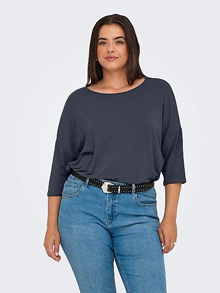 ONLY CARMAKOMA 3/4-Arm-Shirt "CARLAMOUR 3/4 TOP JRS NOOS" Materialmix, loos günstig online kaufen