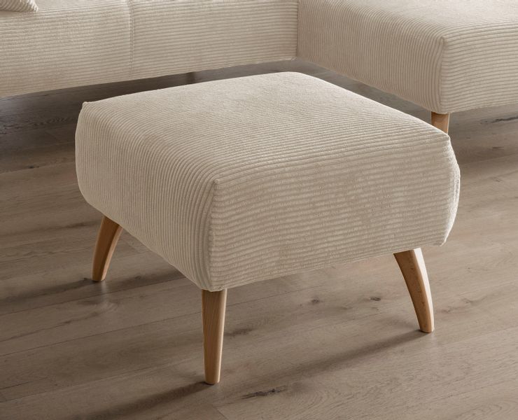 INOSIGN Polsterhocker "Colori" Holzfußfarbe wählbar, verschiedene Stoffe, h günstig online kaufen