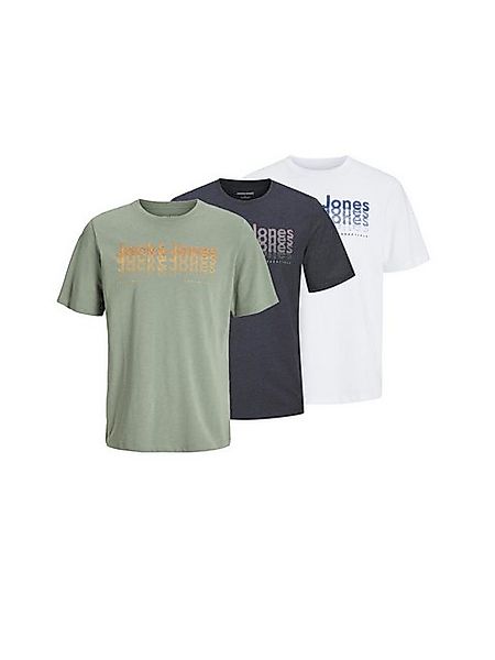 Jack & Jones T-Shirt JACK & JONES Male T-Shirt 3er-Pack Logo Rundhals T-Shi günstig online kaufen