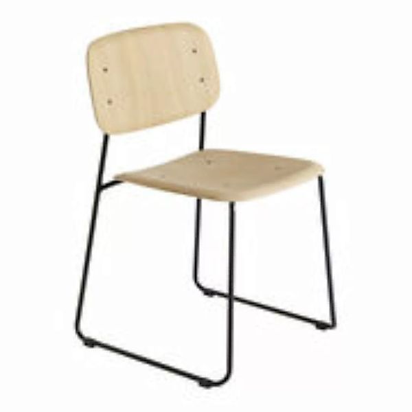 Stapelbarer Stuhl Soft Edge 50 holz natur / Holz & Metall - Hay - Holz natu günstig online kaufen