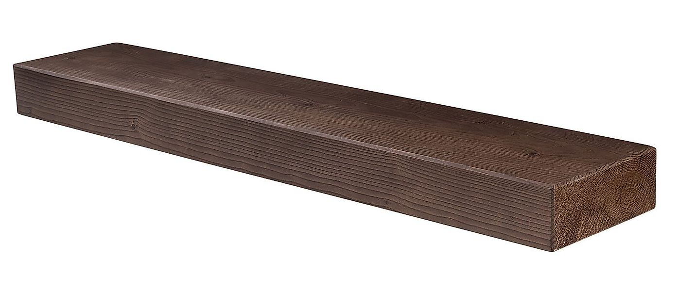 Levandeo® Wandregal, levandeo Wandregal Holz Massiv 100x20cm Nussbaum Farbi günstig online kaufen