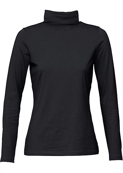Rollkragen-Stretch-Shirt, Langarm günstig online kaufen