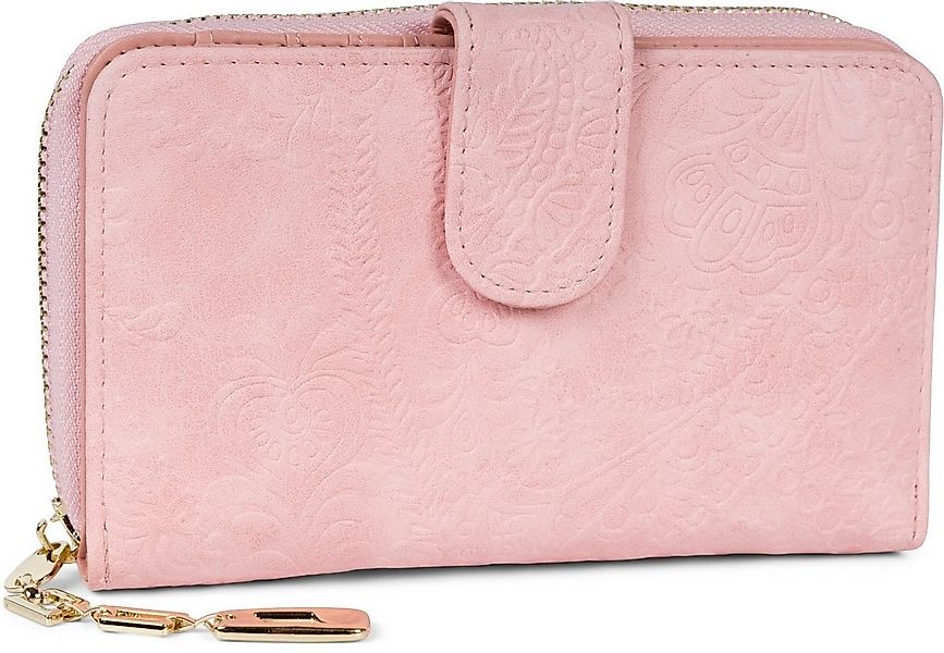 styleBREAKER Geldbörse Geldbörse mit Paisley Blumen Blüten Prägung (1-tlg) günstig online kaufen