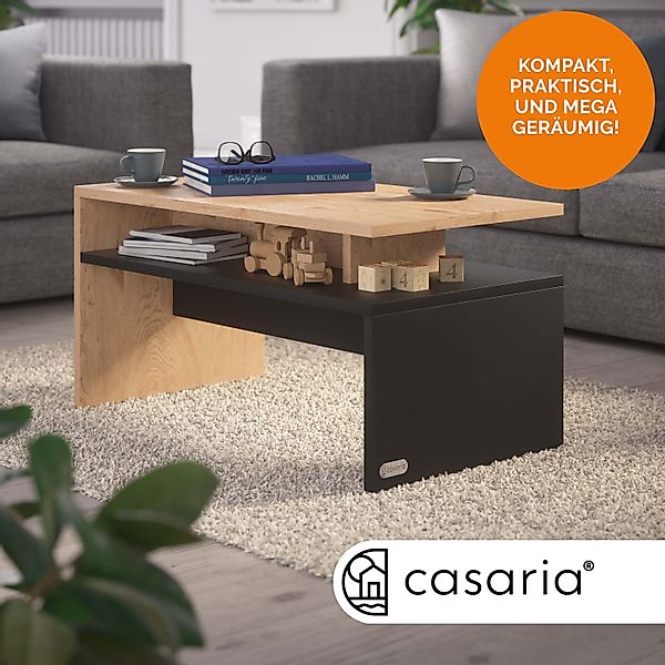 Casaria Couchtisch Sacramento, Holz Grau mit günstig online kaufen