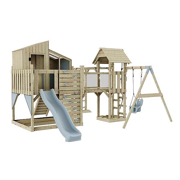 OutdoorToys Spielturm Liv mit Babyschaukel Eisblau günstig online kaufen