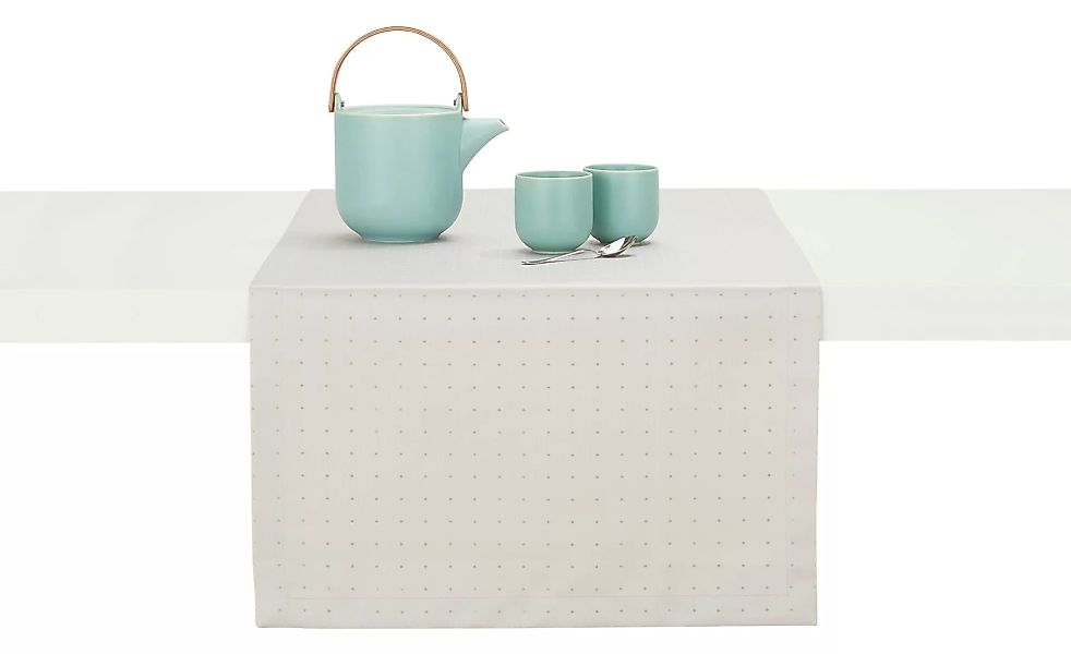 Tischläufer  Petito - grau - Polyester, Baumwolle - 50 cm - Heimtextilien > günstig online kaufen