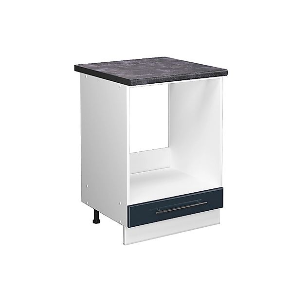 Vicco Eckunterschrank Fame-Line Dunkelblau Hochglanz/Goldkraft Eiche 81 cm günstig online kaufen