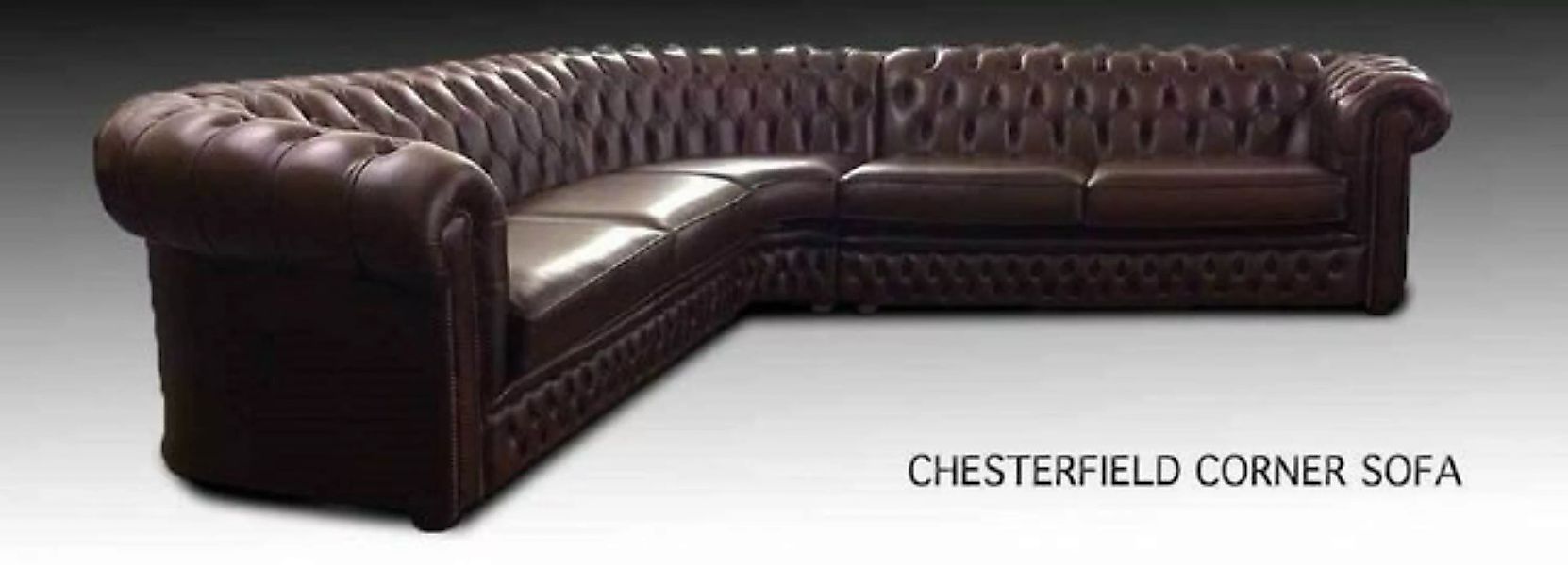 JVmoebel Ecksofa Chesterfield Ecksofa Couch Leder Polster Design 100% Leder günstig online kaufen