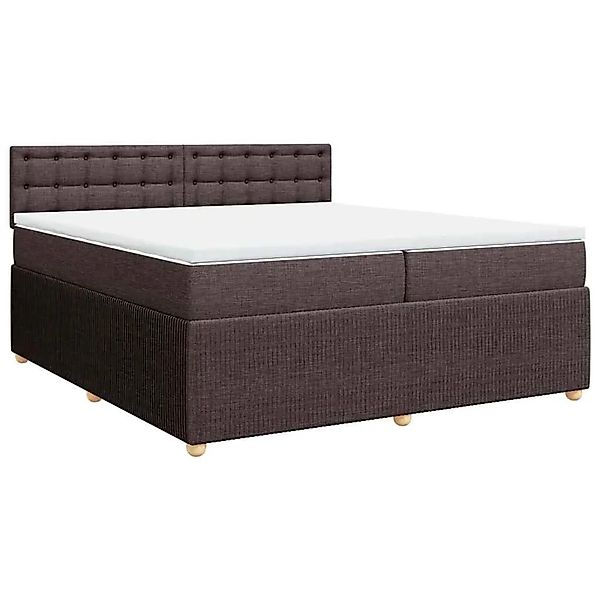 vidaXL Boxspringbett mit Matratze Dunkelbraun 200x200 cm Stoff 3289880 günstig online kaufen