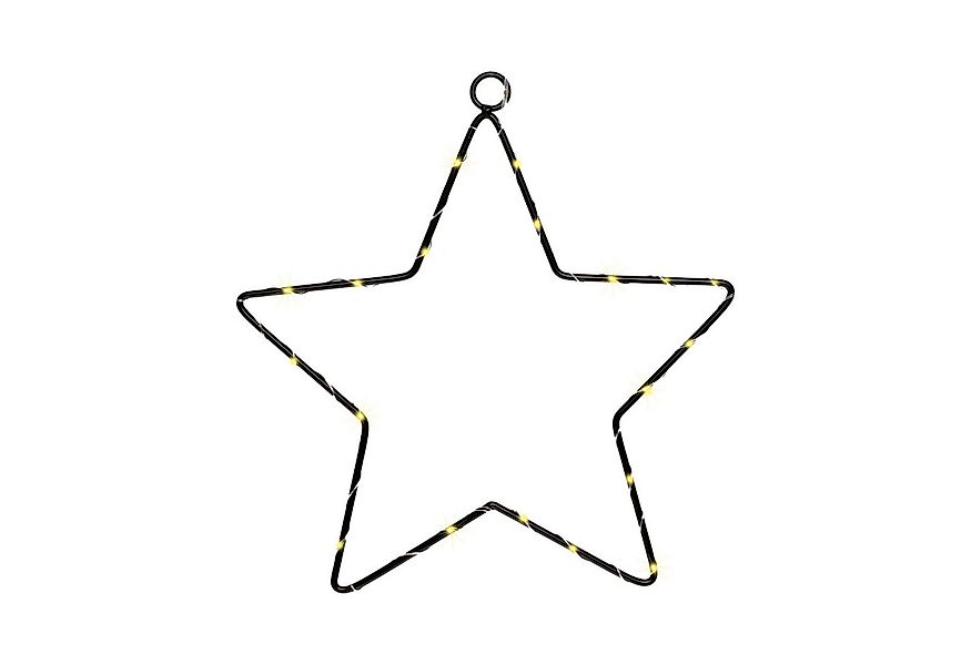 Spetebo LED Dekofigur Leuchtstern schwarz - Deko Weihnachtsstern für Innen, günstig online kaufen