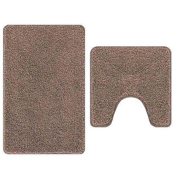 vidaXL Badematte Badematte 2 pcs Braun günstig online kaufen