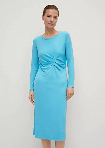 Comma Maxikleid Jerseykleid mit Raffung Raffung, Ziernaht günstig online kaufen