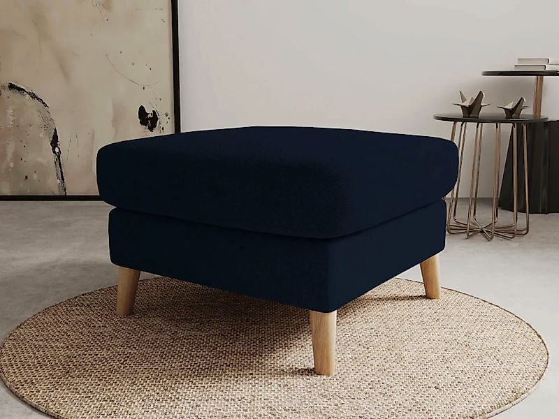 Home affaire Polsterhocker "MARSEILLE", Massivholzbeine Eiche, Landhausstil günstig online kaufen