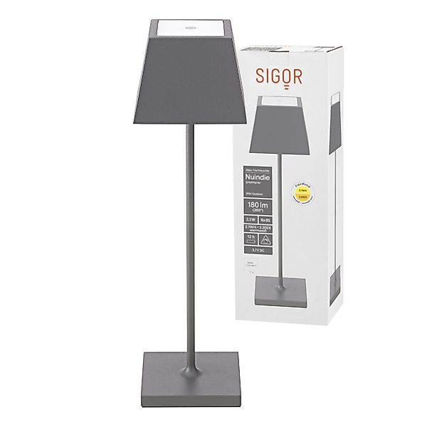 SIGOR LED Tischleuchte Tischleuchte NUINDIE Graphitgrau günstig online kaufen