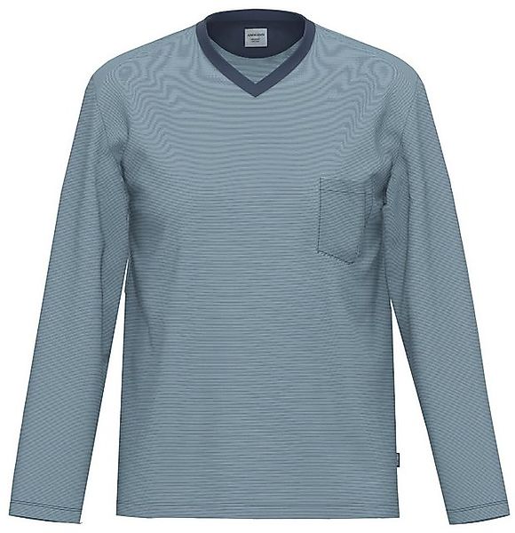 Ammann Pyjamaoberteil Herren Schlafanzugshirt Langarm (1-tlg) Mix und Match günstig online kaufen