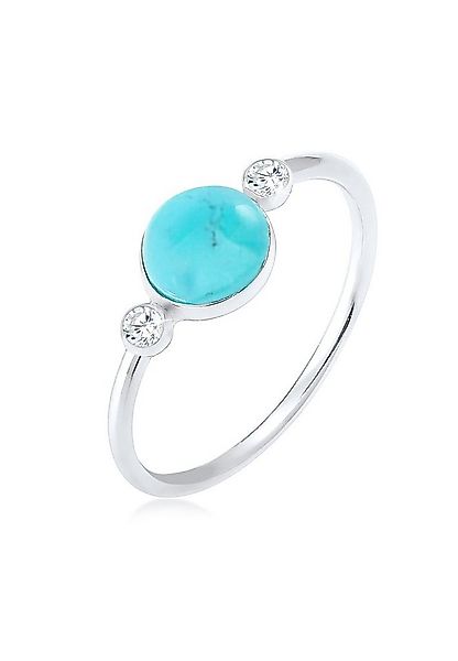 Elli Fingerring Elli Ring Gipsy Trend Blogger Zirkonia Howlith 925 Silber, günstig online kaufen