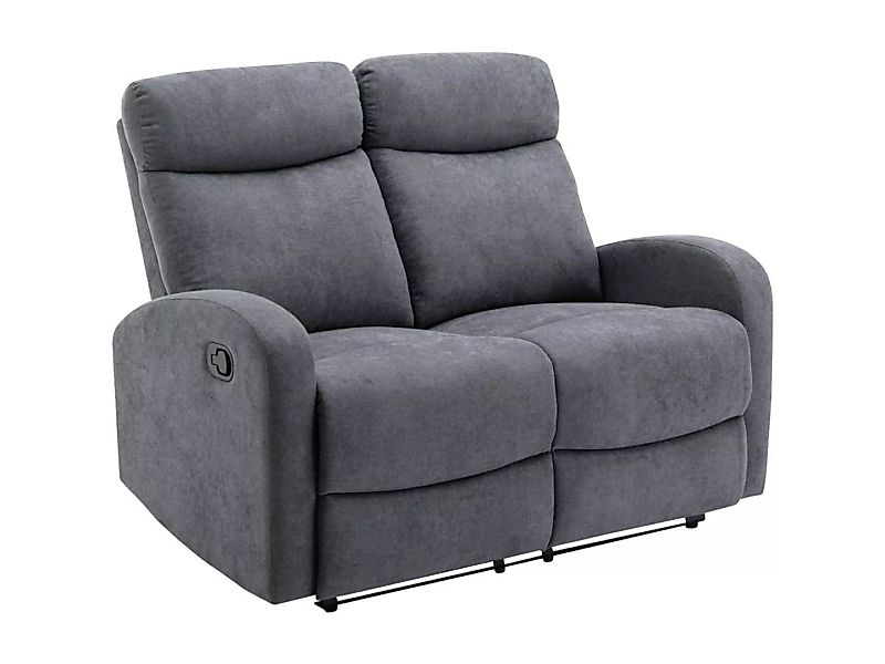 Relaxsofa 2-Sitzer - Stoff - Grau - EVELYN günstig online kaufen