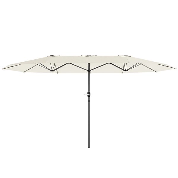 Outsunny Gartenschirm  Stahl Polyester Beige 436L x 260B x 240H cm günstig online kaufen
