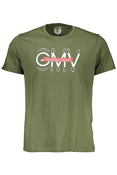 GIAN MARCO VENTURI T-Shirt Herren Kurzarm T-Shirt Grün mit Print und günstig online kaufen