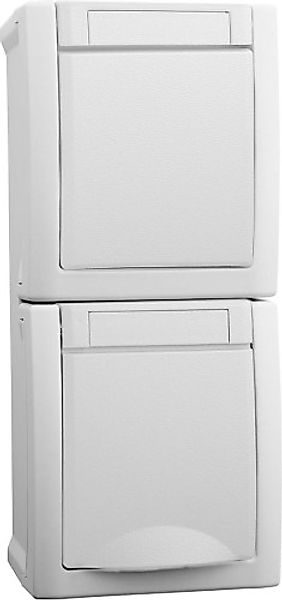 Panasonic Steckdose/Wechselsch-Kombi senkr.FR-AP IP54 ws 90591198-DE - 9059 günstig online kaufen