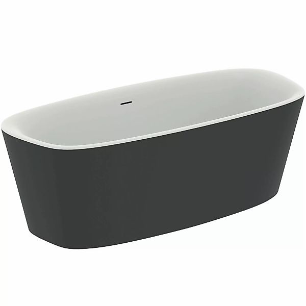 Ideal Standard Oval-Badewanne Dea freistehend 180 cm x 80 cm Schwarz Matt günstig online kaufen